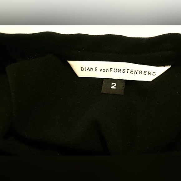 Diane Von Furstenberg Cezanne Dress Black Sleeveless Tank Sz 2 - Picture 5 of 5